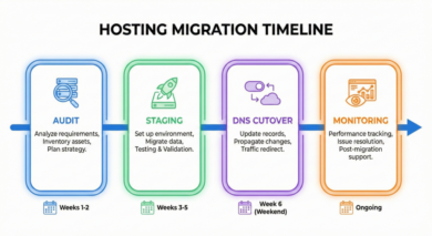 Migration timeline chart
