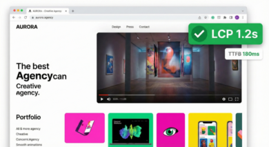 Agency homepage design mockup